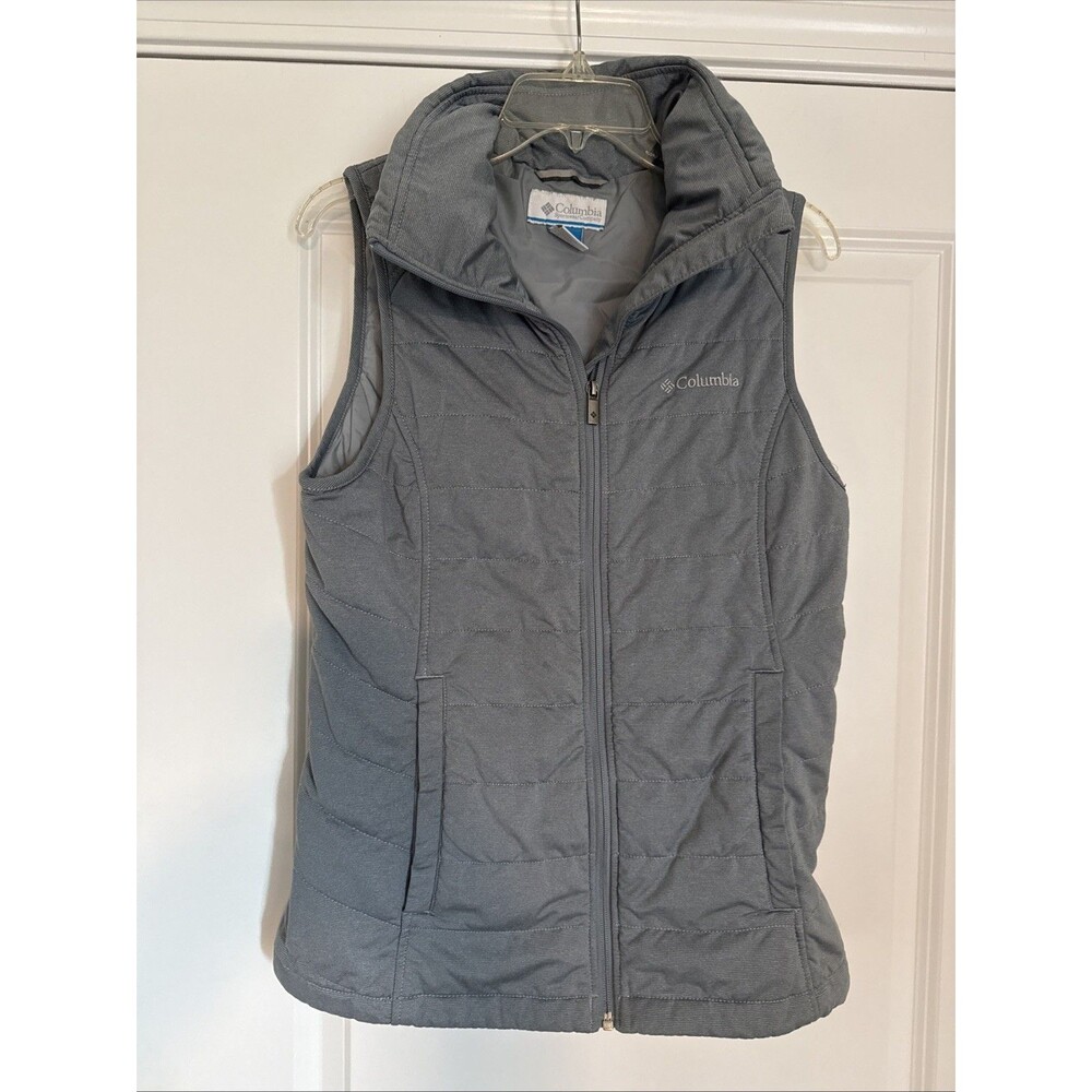 Columbia Insulated Silver Gray Vest WOMENS SMALL